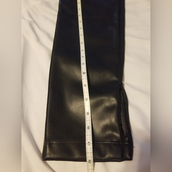 NWT LEAU Synder Vegan Leather Skinny Pants Color Black Size XXL - Picture 6 of 15